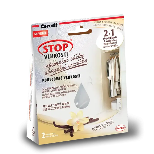 2104813 Ceresit STOP VLHKOSTI absorpční sáčky, komf. vanilka, 2x50g