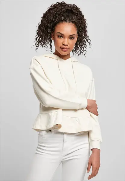 Dámské organické Volants Hoody whitesand