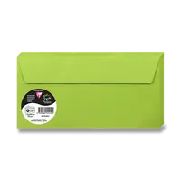 Barevná obálka Clairefontaine, DL, samolepicí, 20 ks - zelená