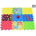 Puzzle podložka pěnová s designem společenských her v tašce se zipem