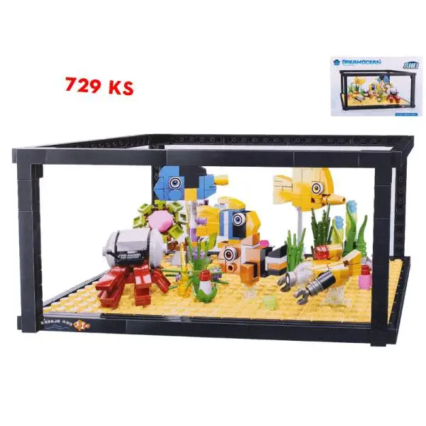 Stavebnice akvárium 729 ks