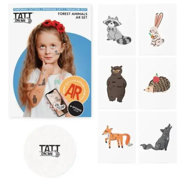 TATTonMe Živé tetovačky pro děti Lesní zvířata