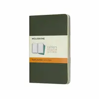 Sešity Moleskine Cahier S, linkovaný, 3 ks, tmavě zelené