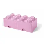 LEGO® úložný box 8 - se zásuvkami světle růžová 250 x 500 x 180 mm