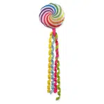 Hračka MC Rainbow Relax kolečko šustící s kočičím domkem duhová 7 cm
