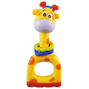 BABY MIX GIRAFFE Detská hrkálka, žltá, veľkosť