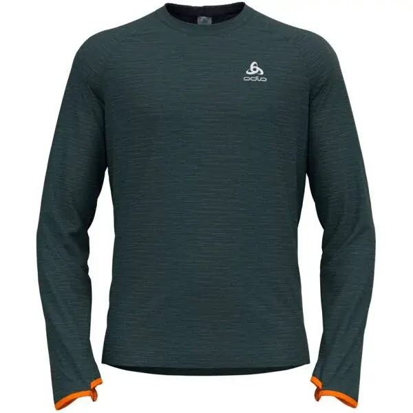 Odlo RUN EASY WARM Pánska funkčná mikina, tmavo sivá, veľkosť