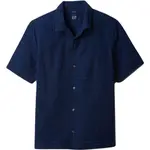 GAP SS LINEN Pánska košeľa, tmavo modrá, veľkosť
