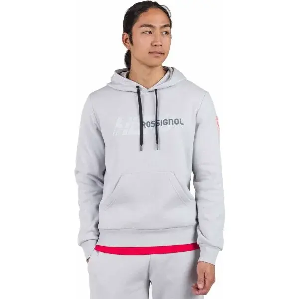 Rossignol HERO HOODIE Pánska mikina, sivá, veľkosť XXL