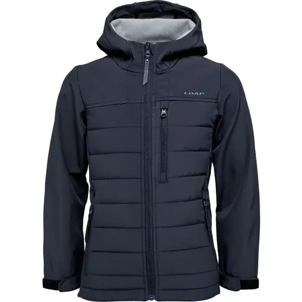 LOAP LODUR Detská softshellová bunda, tmavo modrá, veľkosť 112-116