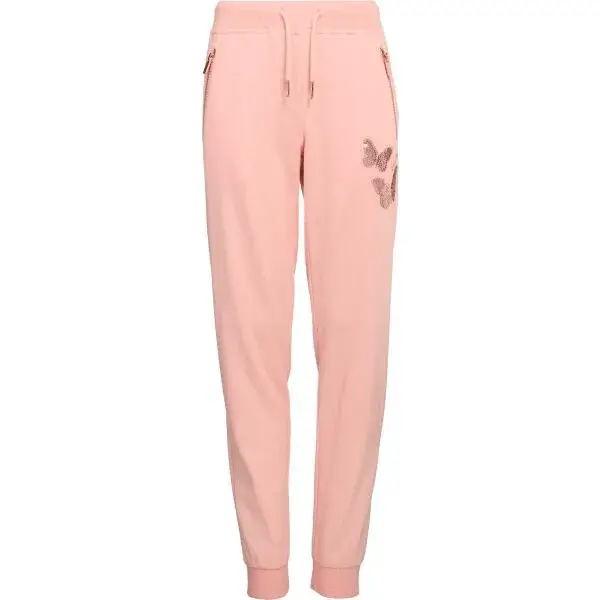 Lewro MAXINE Dievčenské tepláky, lososová, veľkosť 128-134