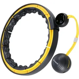HMS HHM21 Masážna hula hop obruč so závažím, magnetmi a počítadlom, čierna, veľkosť
