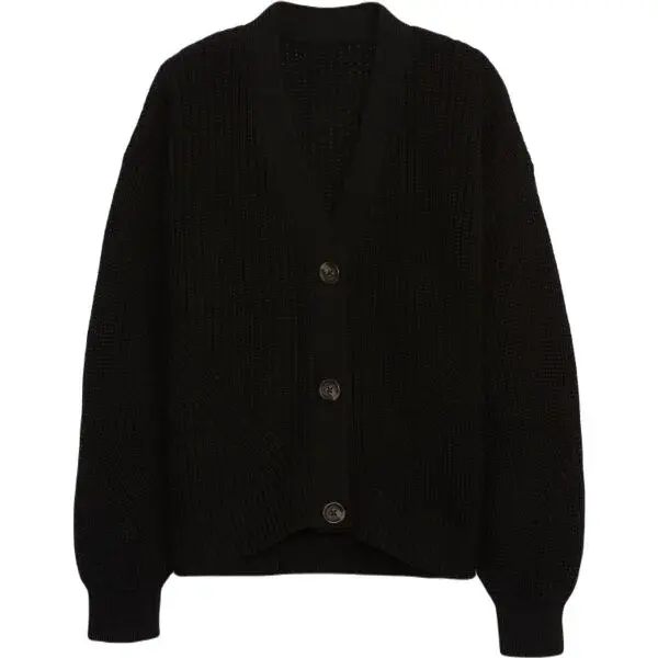 GAP V-BTTN FRONT Dievčenský sveter, čierna, veľkosť