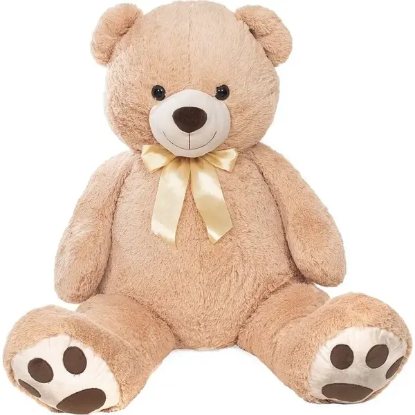 Alltoys Plyšový giga medveď béžový s mašľou 150 cm