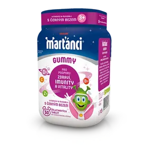 Marťánci Gummy černý bez, vitaminy pro podporu imunity pro děti 50 tablet