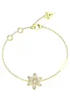 Guess Krásny pozlátený náramok s kvetinou White Lotus JUBB04144JWYG 21 cm