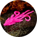 Redbass gumová nástraha nymfa signal pink uv color - s 53 mm