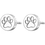 S'Agapõ Krásne oceľové náušnice labky CLICK SCK60