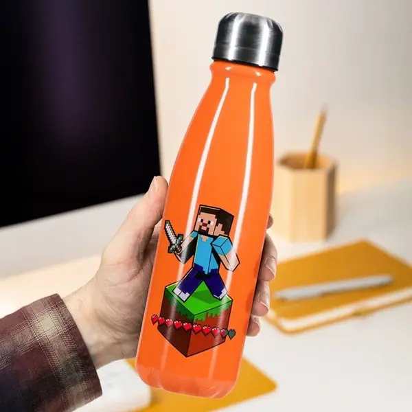 Minecraft fľaša nerez 600 ml