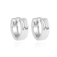 Beneto Nadčasové kruhové náušnice zo striebra AGUC1422