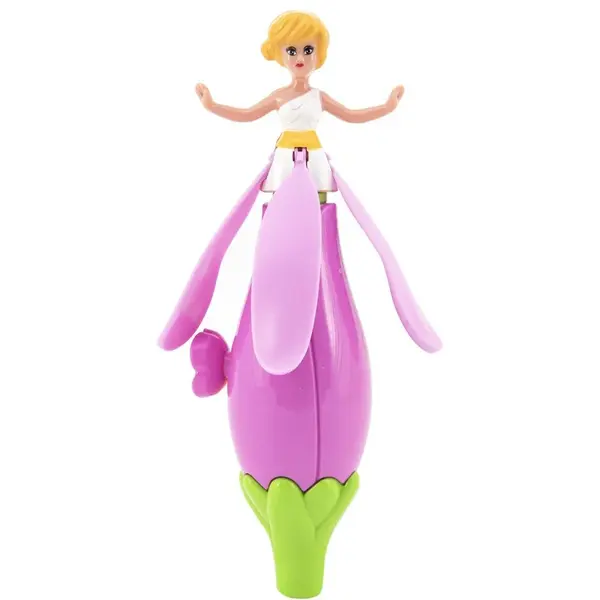 Vystreľovacia víla bábika plast 17 cm ružová s blond vlasmi