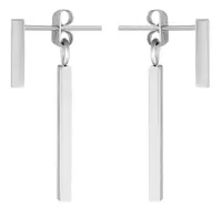 Troli Moderné oceľové náušnice Hranolky