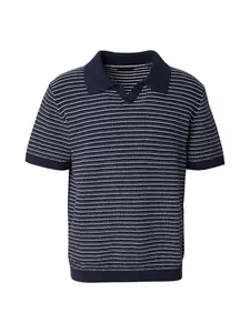 Jack & Jones Premium Sveter 'JPRBLUASHER'  tmavomodrá / biela