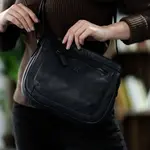 Dámská kožená crossbody kabelka Bellicci Silene - černá