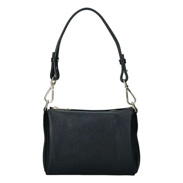 Trendy dámská kožená crossbody kabelka Inka, černá
