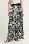 Weekend Max Mara nohavice wide leg dámske bavlnené