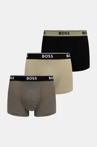 BOSS boxerky pánské bavlněné s elastanem Trunk 3P Power Desig 3-pack