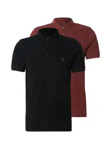 AllSaints Tričko  hrdzavo červená / čierna