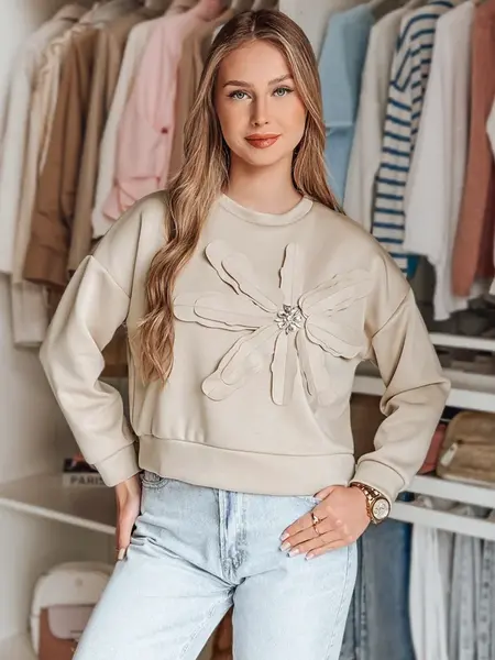 Dámská oversize mikina s květem PETITKA