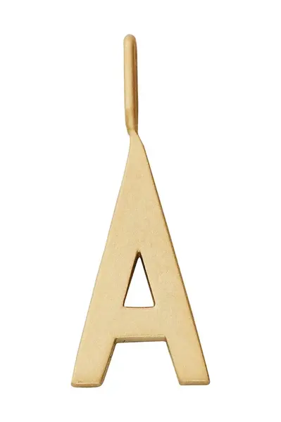 Strieborný pozlátený prívesok Design Letters