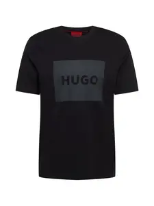 HUGO Tričko 'Dulive222'  tmavosivá / čierna