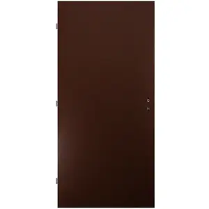 Vnitřní vchodové dveře RT03 90L kovové, hnědý