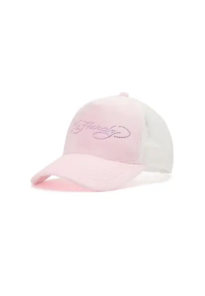Ed Hardy Čiapka  svetloružová / biela