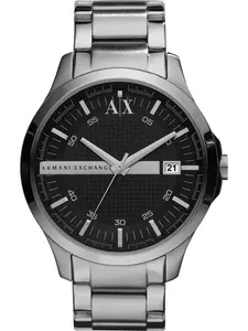 ARMANI EXCHANGE Analógové hodinky  čierna / strieborná