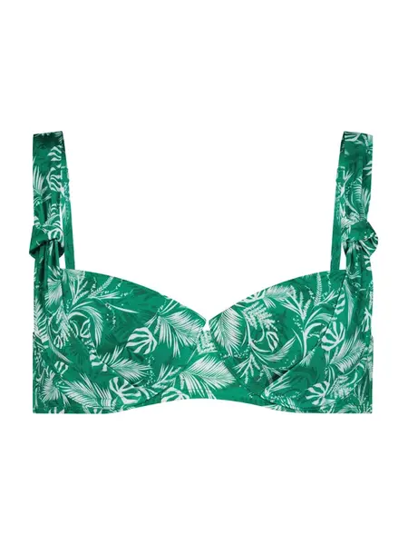 Hunkemöller Bikinový top 'Bermuda'  zelená / biela