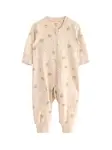 Lindex Pyžamo 'Bear'  béžová / tmavobéžová / biela