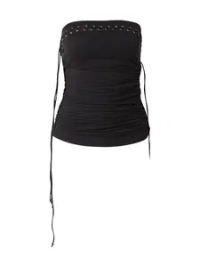 WEEKDAY Top 'Rumi'  čierna / strieborná