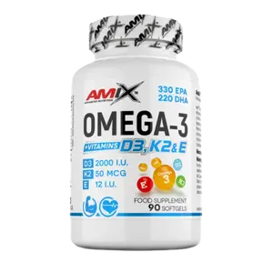 Amix Nutrition Omega 3 D3+K2+E - 90 kapslí
