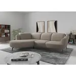 Sit & More ROHOVÁ SEDAČKA, textil, šedohnědá