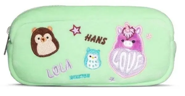 Squishmallows pouzdro - mix zelený