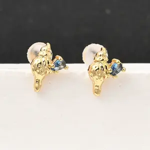 Brass Stud Earrings