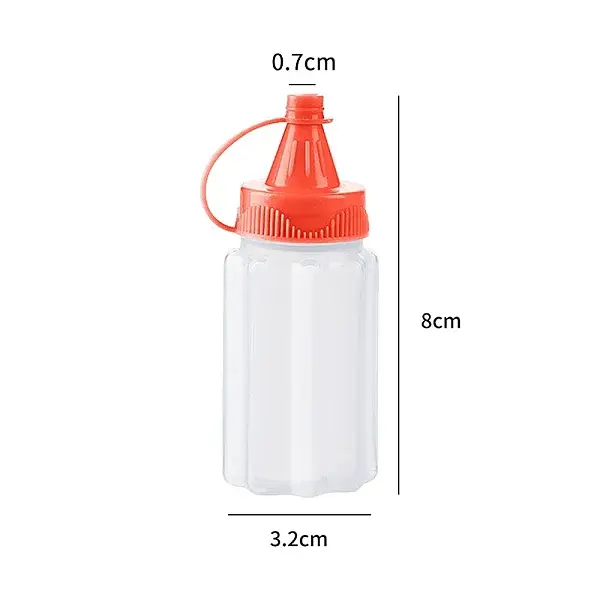 Multi Purpose Plastic Squeeze Dispensing Bottles with Caps