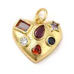 Brass Micro Pave Cubic Zirconia Pendants