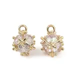 Brass Micro Pave Cubic Zirconia Pendants