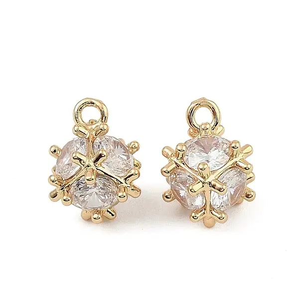 Brass Micro Pave Cubic Zirconia Pendants