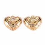 Brass Micro Pave Clear Cubic Zirconia Pendants